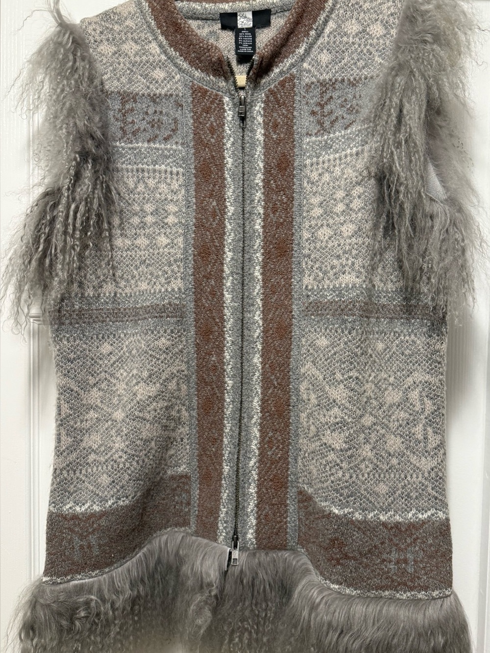Lamb Fur Trimmed Vest